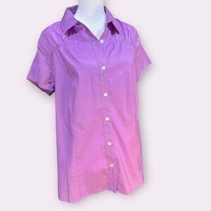 New! Talbots Cotton Blouse with Gathered Bodice